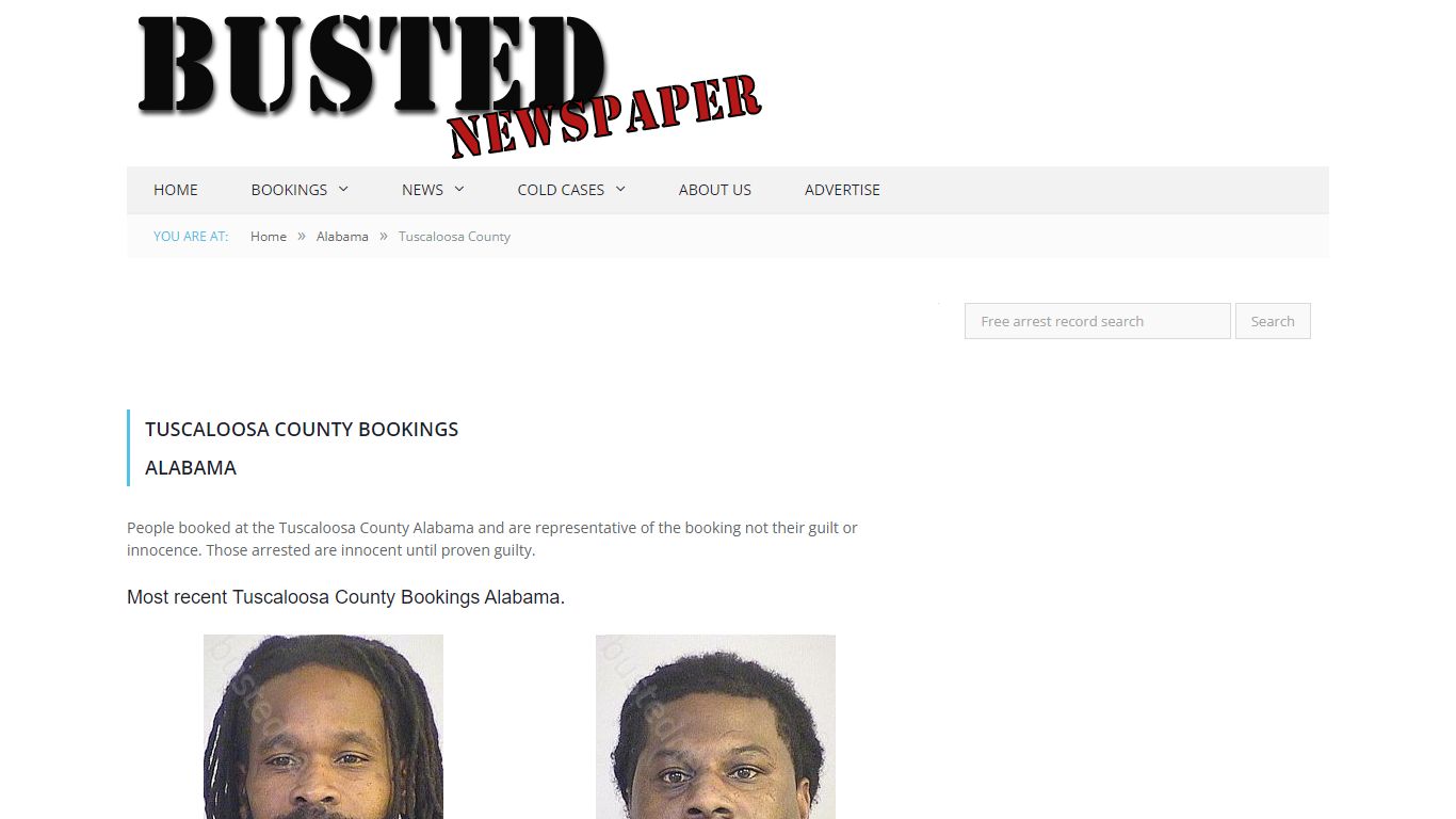 Tuscaloosa County, AL Mugshots - BUSTEDNEWSPAPER.COM